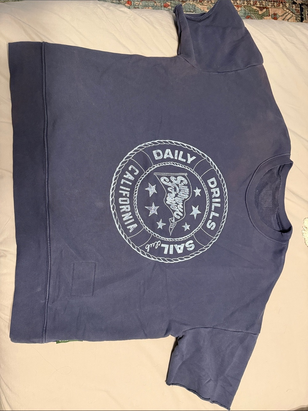 Daily Drills cropped sleeve crew
